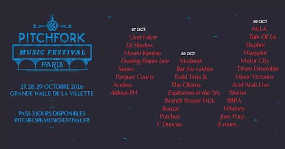 Illustration pour Encore de nouveaux noms pour le Pitchfork Music Festival de Paris !