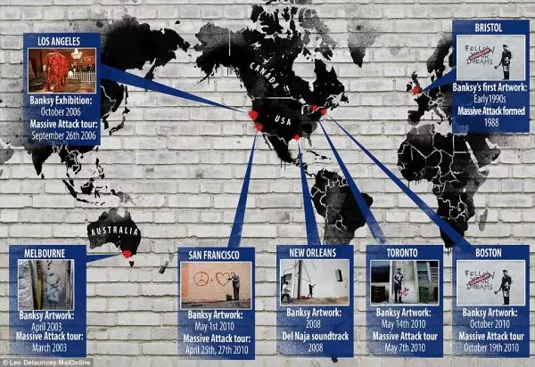 Illustration pour D&rsquo;après un journaliste écossais, Robert &lsquo;3D&rsquo; Del Naja (Massive Attack) pourrait être Banksy