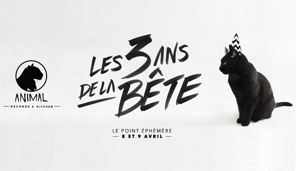 Illustration pour Musique et food&nbsp;: Animal Records fête ses trois ans ce week end au Point Éphémère !