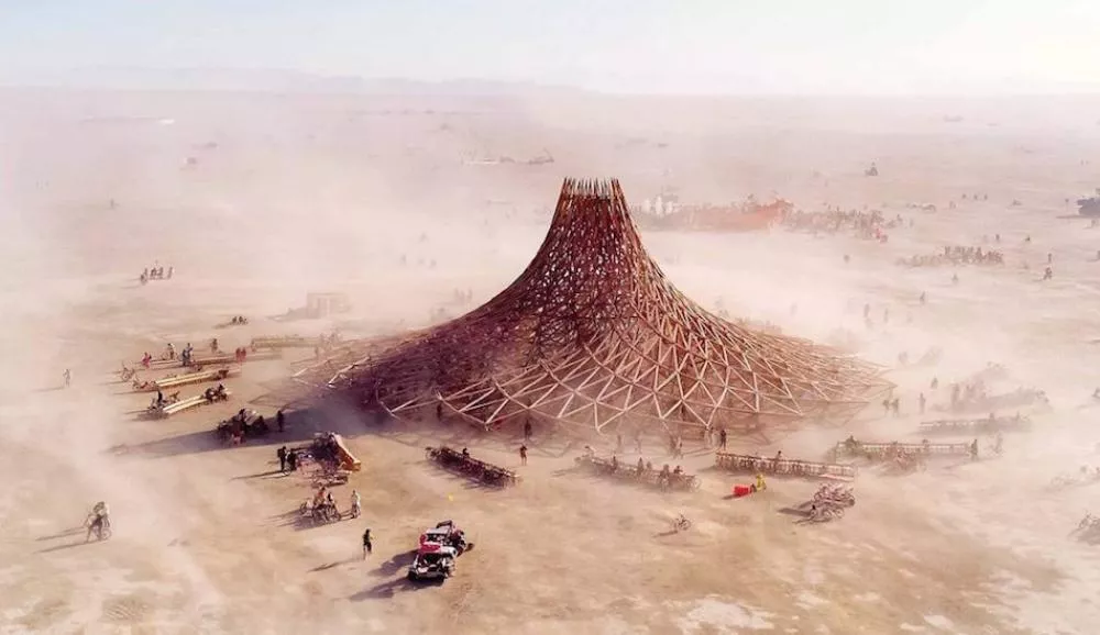 Illustration pour Burning Man&nbsp;: un livre va répertorier les photos aériennes de Will Roger