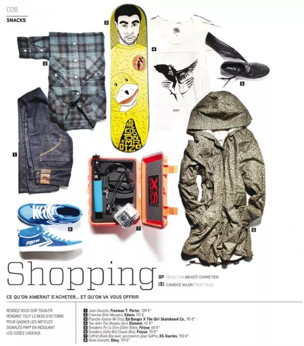 Illustration pour Concours showroom Tsugi 66 : gagnez des chaussures Feiyue, une veste Obey…