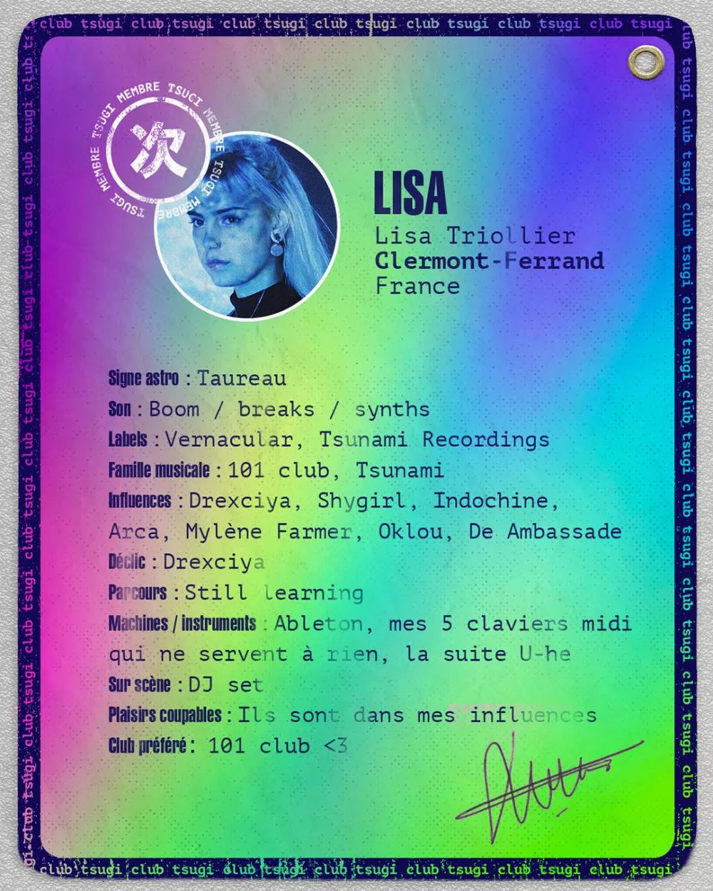 Illustration pour CARTE lisa