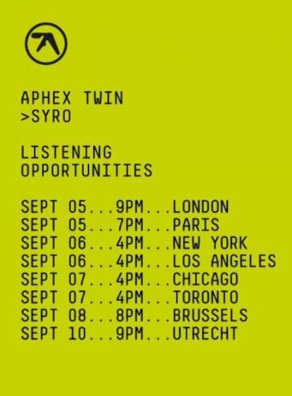 Illustration pour Jeu concours&nbsp;: 20 places à gagner pour l&rsquo;écoute privée de Syro, le nouvel album d&rsquo;Aphex Twin