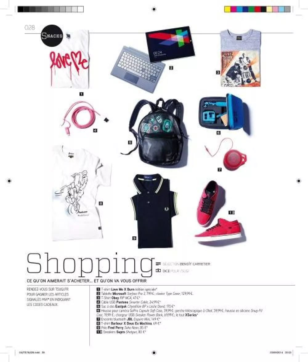 Illustration pour Concours shopping Tsugi 76&nbsp;: une enceinte bluetooth, un polo Fred Perry et un sac Eastpak à gagner