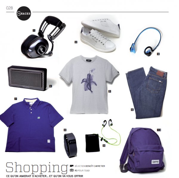 Illustration pour Concours shopping Tsugi 81&nbsp;: Casque blue Mo-FI, sneakers Le Coq Sportif, bracelet connecté…