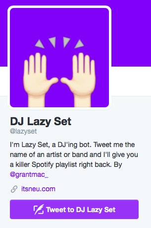 Illustration pour Lazy Set, le robot DJ de Twitter