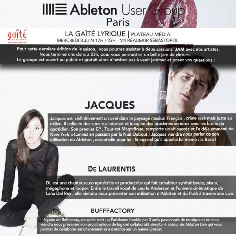 Illustration pour Une master class à la Gaîté Lyrique dédiée à l&rsquo;utilisation d&rsquo;Ableton