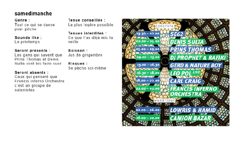 Illustration pour On a survécu (enfin presque) à un samedimanche à Concrete