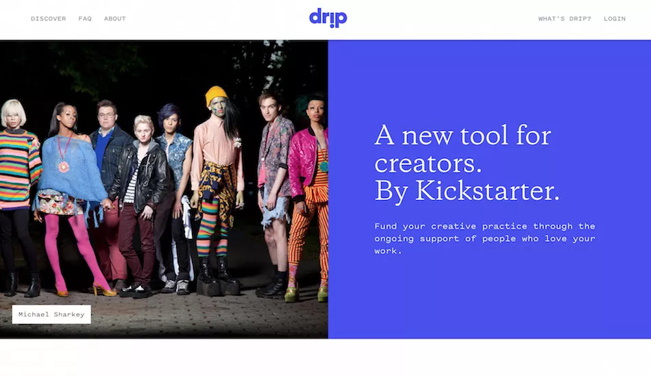 Illustration pour Drip, la plateforme de soutien à la création artistique, relancée par Kickstarter
