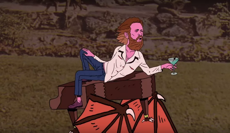 Illustration pour L&rsquo;univers perché de Father John Misty dans le clip de « Date Night »