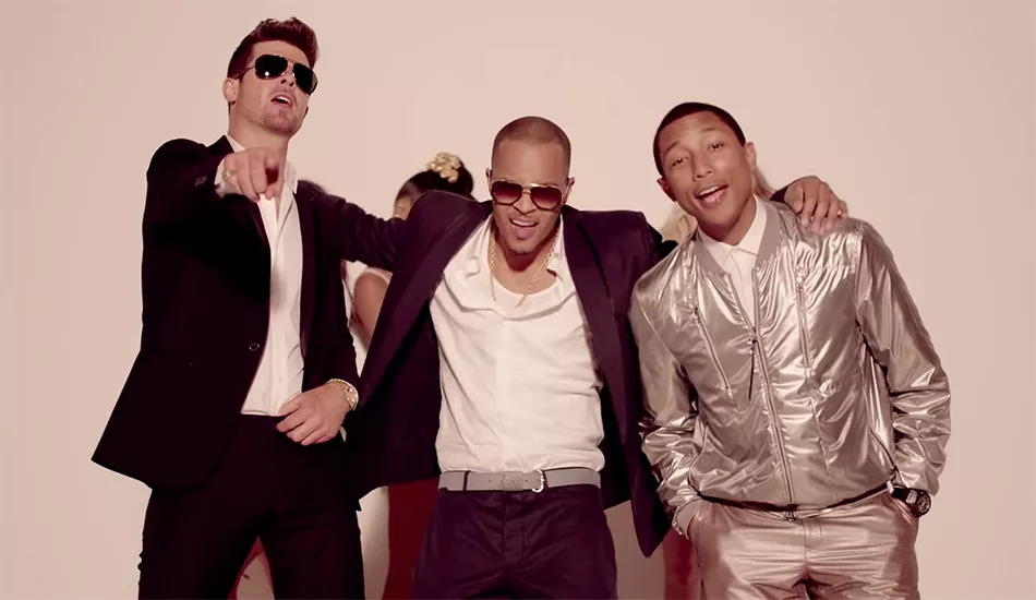 Illustration pour Plagiat&nbsp;: Pharrell et Robin Thicke condamnés à payer une fortune pour « Blurred Lines »