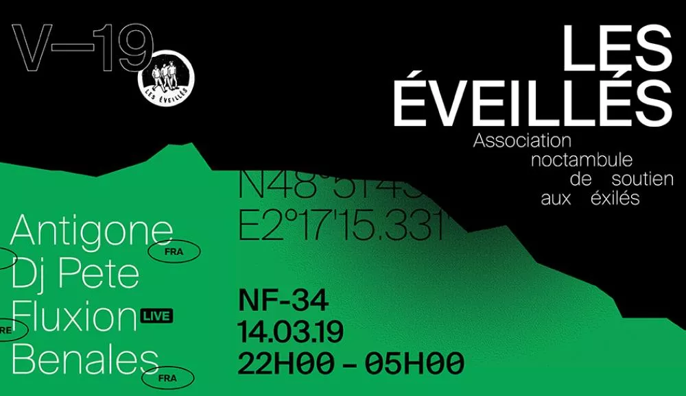 Illustration pour L&rsquo;association Les Eveillés organise une soirée d&rsquo;aide aux exilés avec Antigone, DJ Pete, Fluxion et Benales
