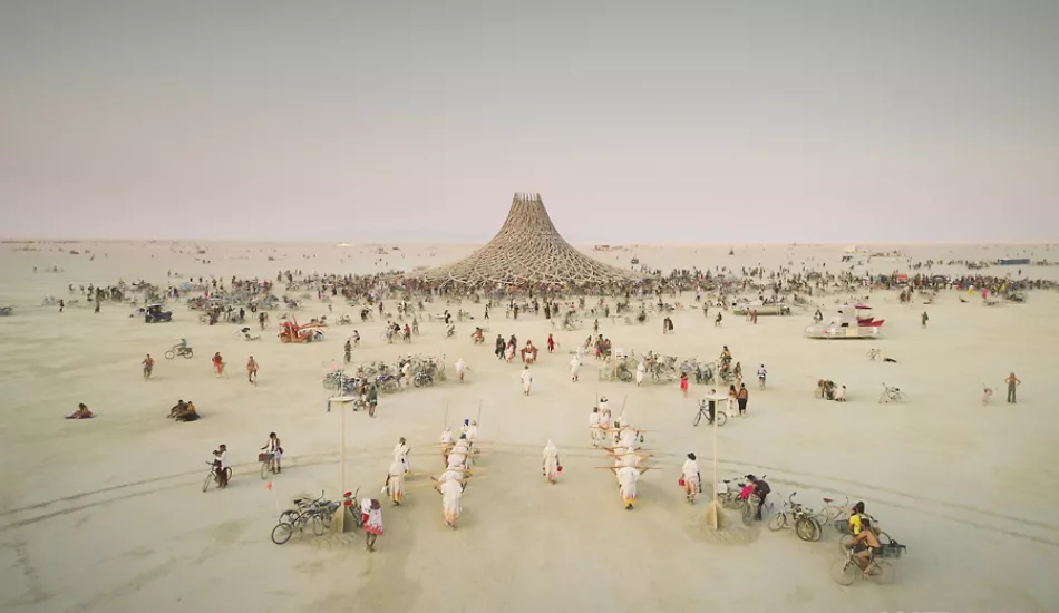 Illustration pour L&rsquo;administration Trump veut construire un mur autour du Burning Man