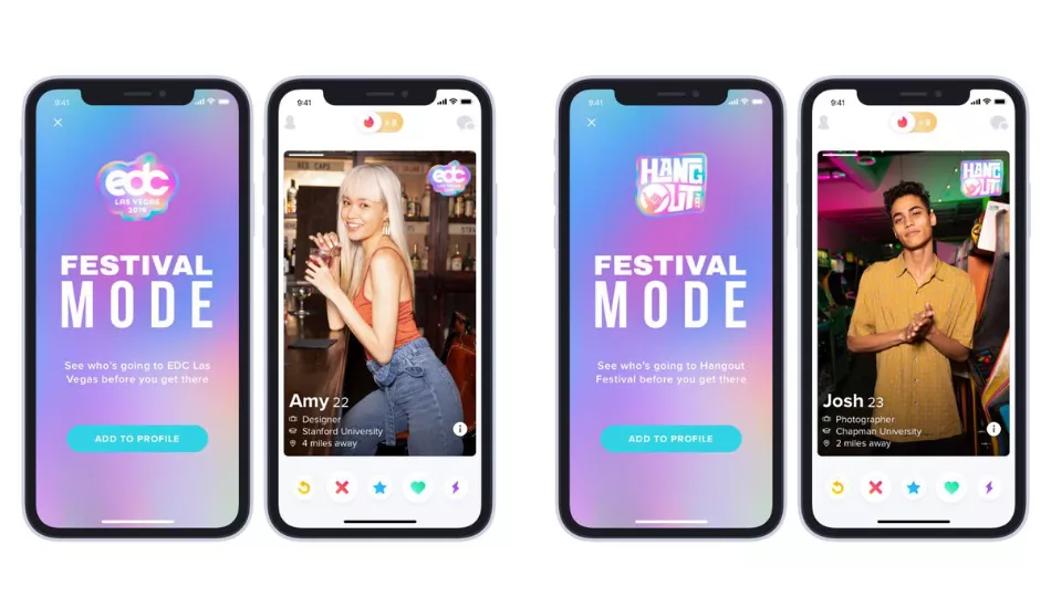 Illustration pour Tinder lance un mode spécial pour réchauffer vos festivals de l&rsquo;été