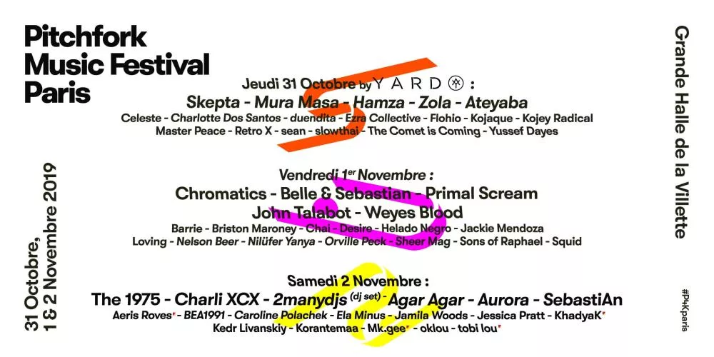 Illustration pour Lineup Pitchfork 2019