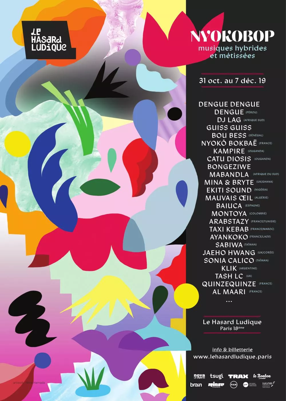 Illustration pour Affiche NYOKOBOP 2019-1