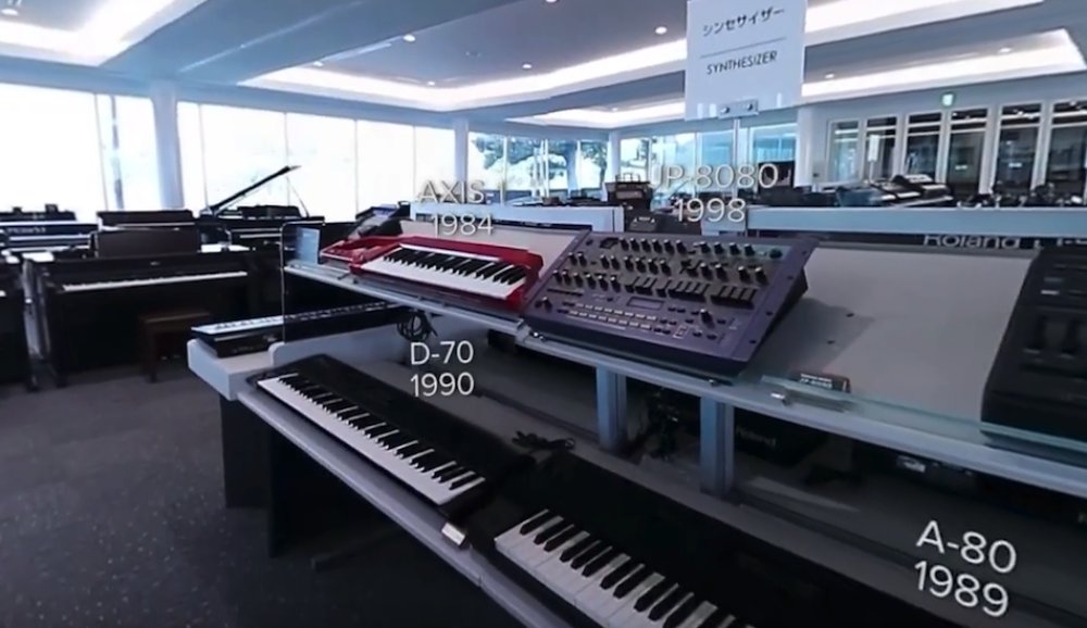 Illustration pour Une visite à 360° du musée Roland au Japon et de sa collection d&rsquo;instruments de musique