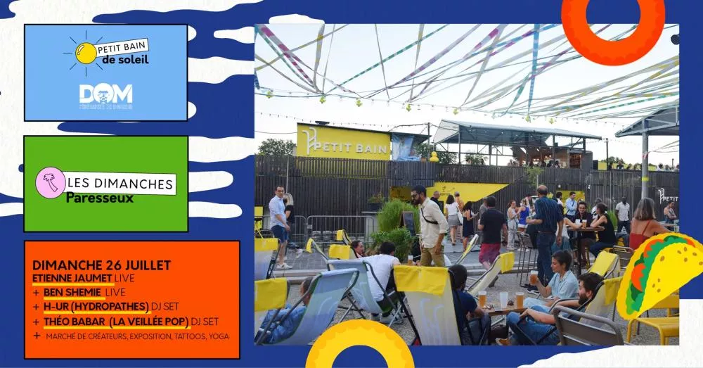 Illustration pour Petit bain dimanche paresseur event