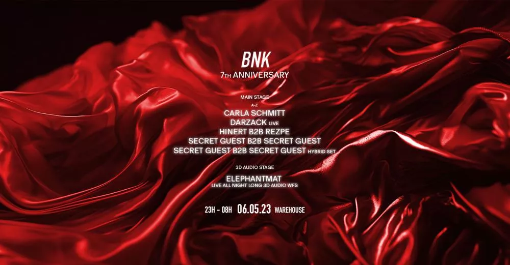 Illustration pour Le collectif BNK t&rsquo;invite à sa warehouse futuriste pour fêter ses 7 ans de techno