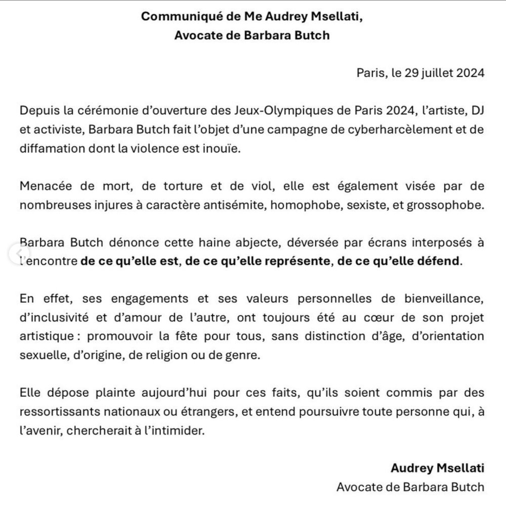 communiqué barbara butch