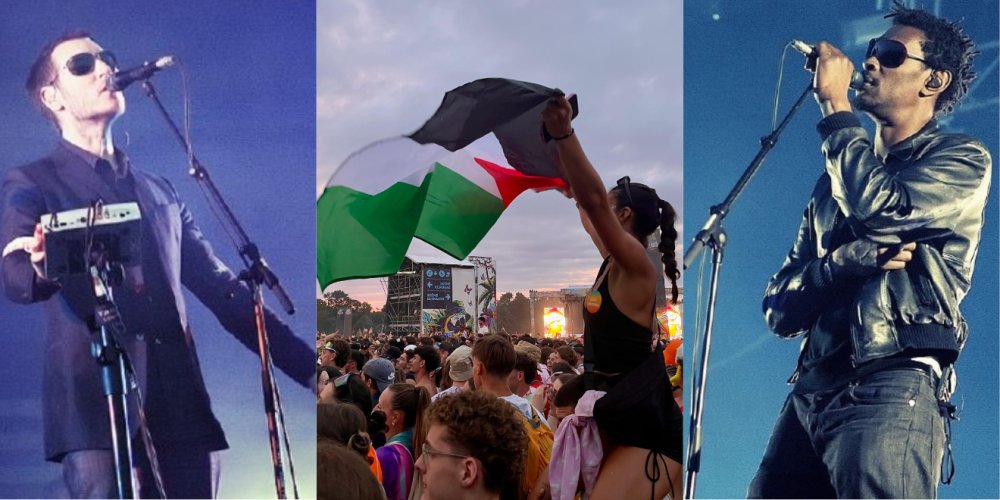 Massive Attack © Festival Eurockéennes/Rod le Hiboo - Drapeau Palestinien au Festival des Vieilles Charrues © Zoé Diraison