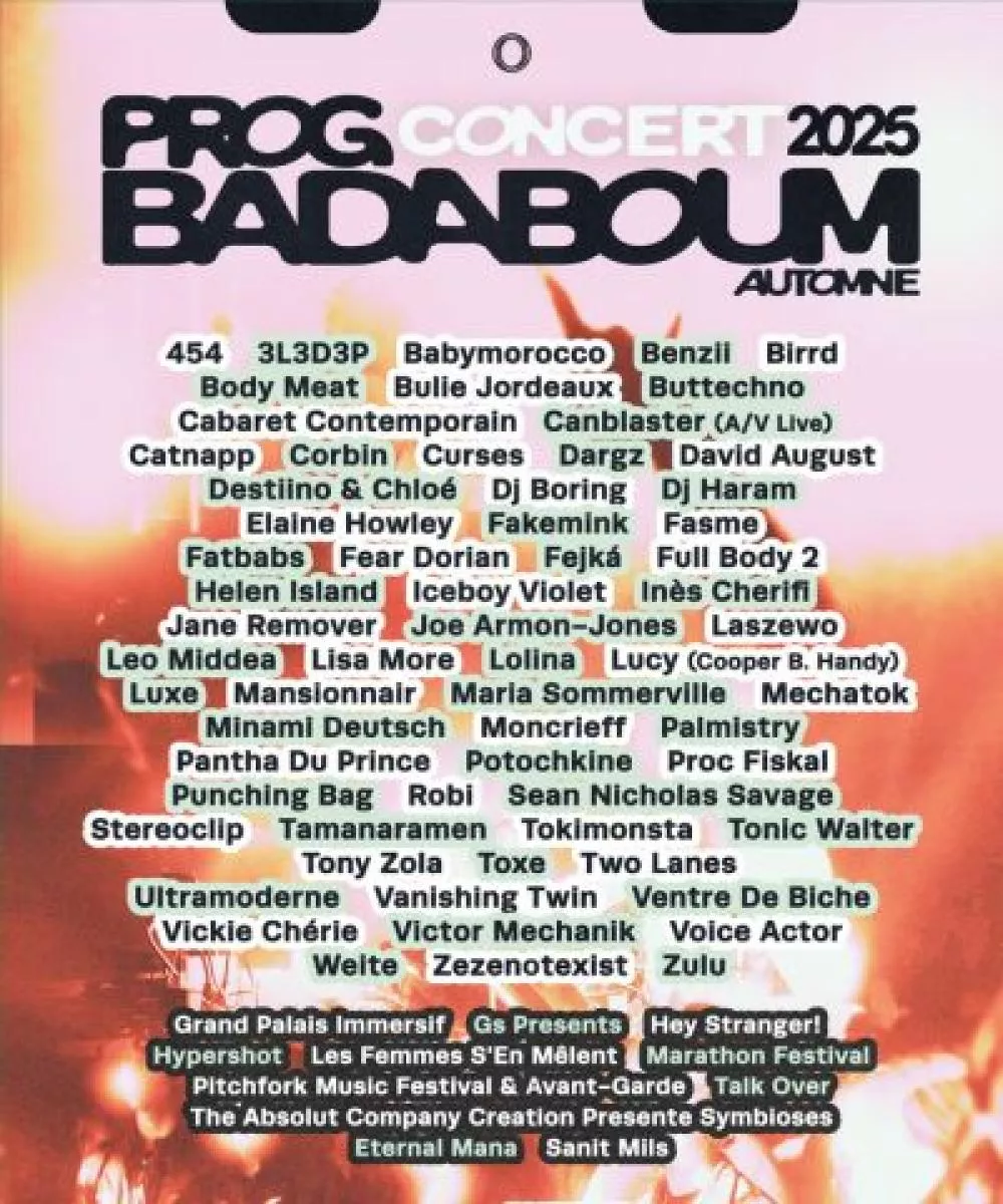Affiche Prog Concert Automne 2025 © Badaboum