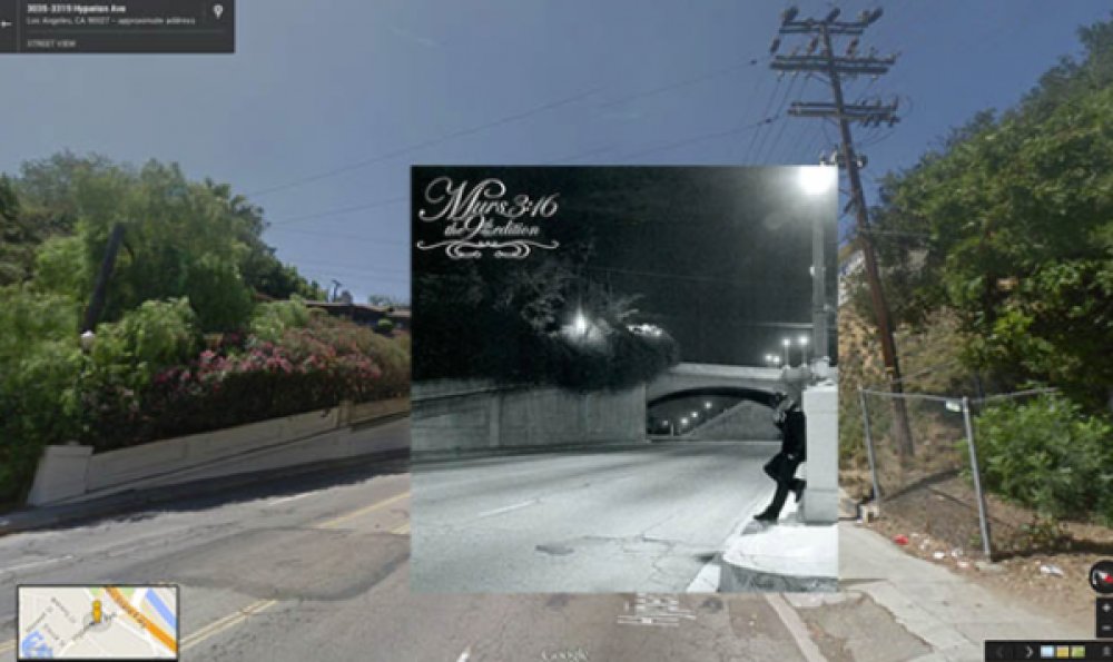 Illustration pour Les plus grandes pochettes du hip-hop repérées dans Google Street