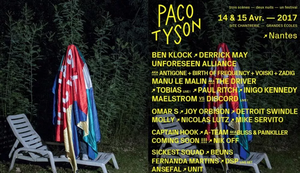 Illustration pour Ben Klock, Derrick May et Omar S au festival Paco Tyson à Nantes