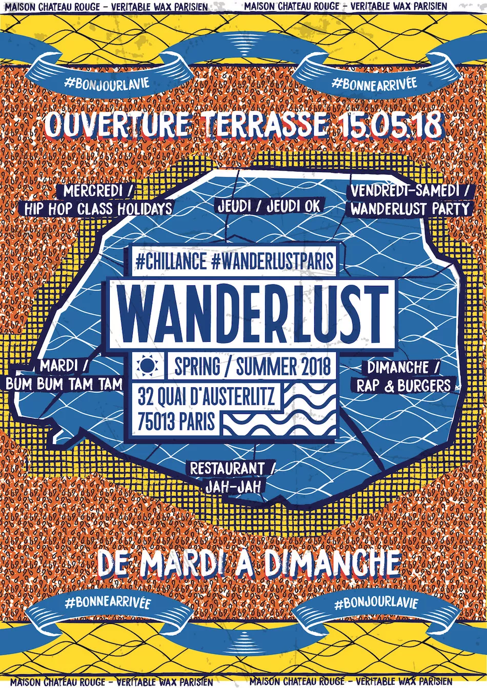 Illustration pour affiche Wanderlust