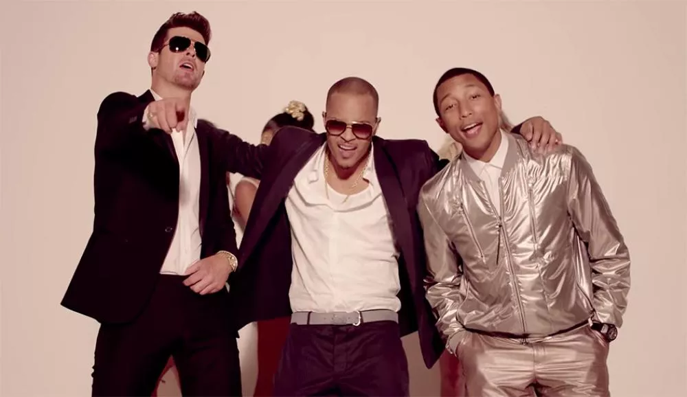 Illustration pour Plagiat&nbsp;: Pharrell et Robin Thicke condamnés à payer une fortune pour « Blurred Lines »