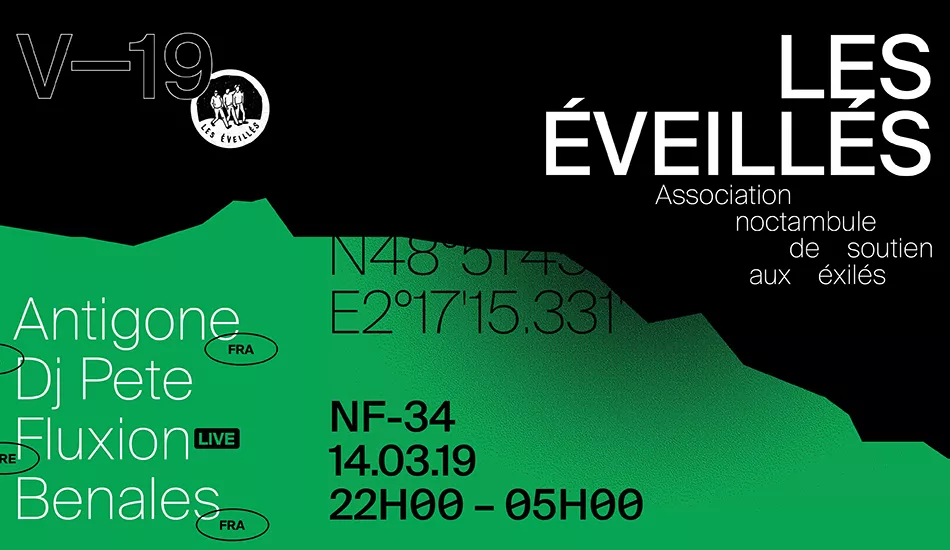 Illustration pour L&rsquo;association Les Eveillés organise une soirée d&rsquo;aide aux exilés avec Antigone, DJ Pete, Fluxion et Benales