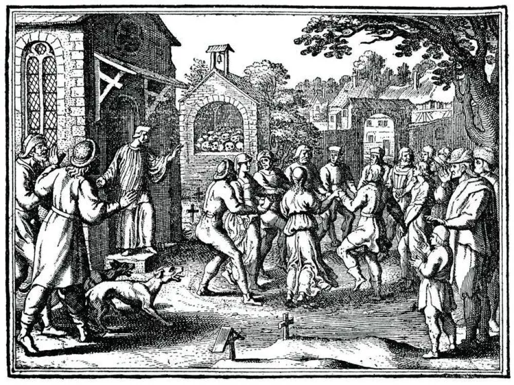 Illustration pour 1518 à Strasbourg&nbsp;: la curieuse histoire de la première rave de France