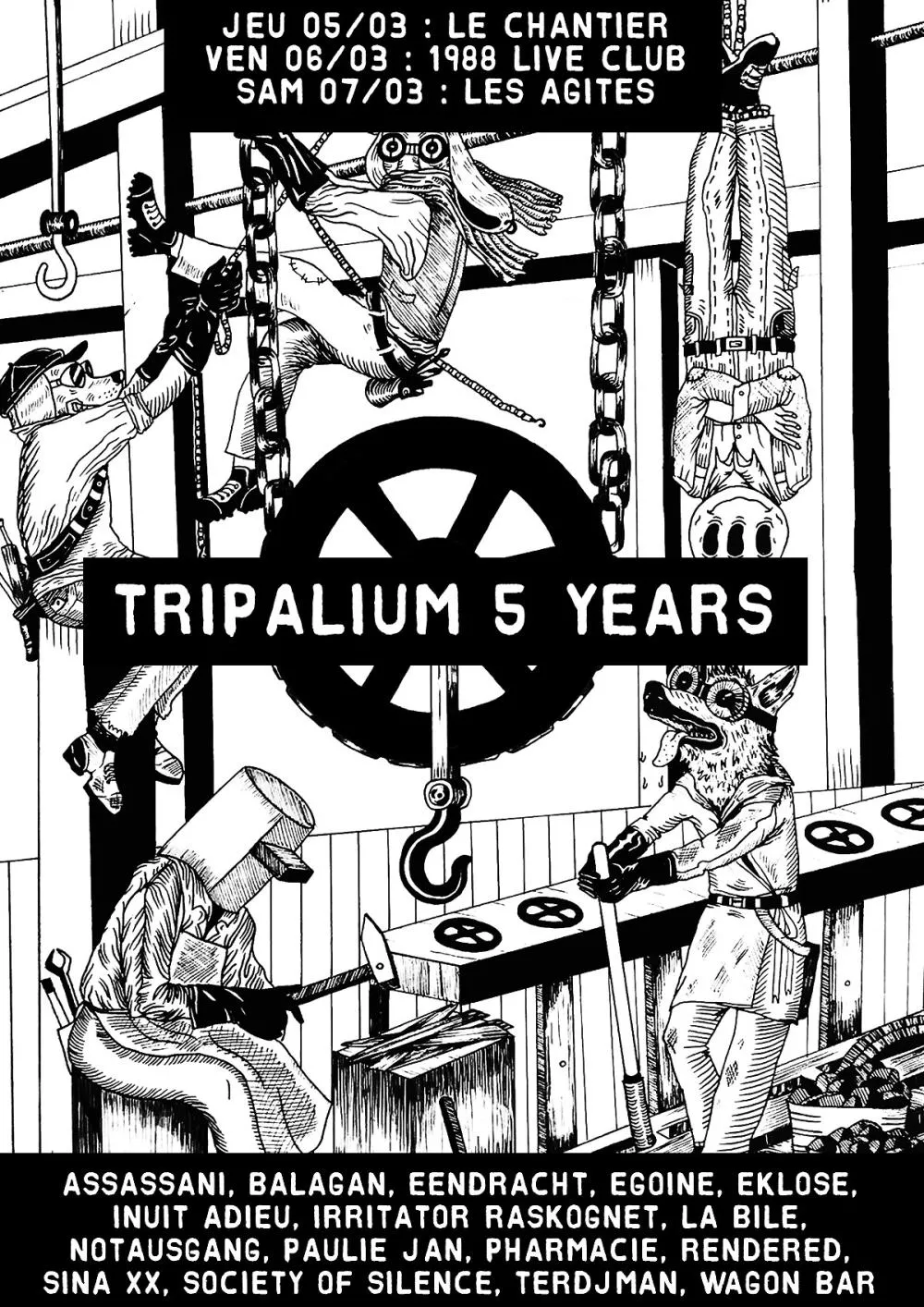 Illustration pour 5 YEARS Affiche A3 Rennes WEB