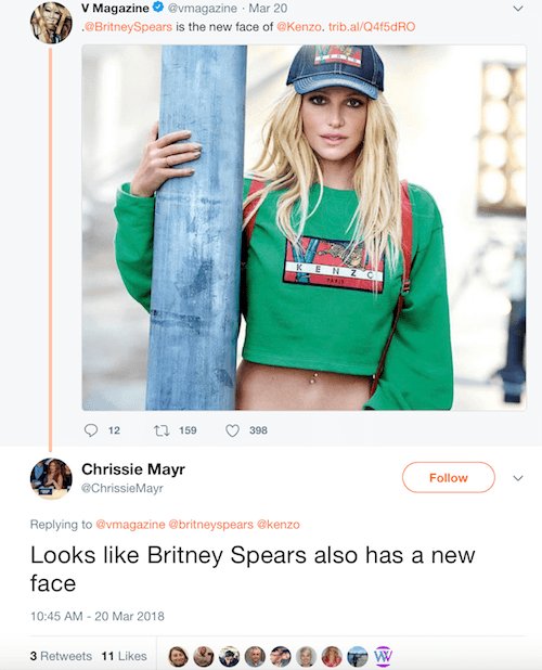 Illustration pour Chrissie-Mayr-tweet