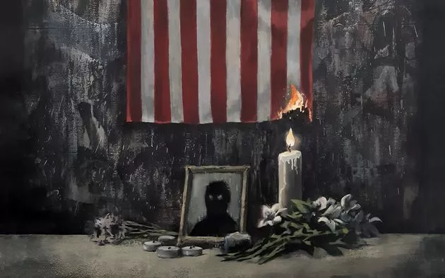 Illustration pour Une nouvelle œuvre de Banksy rend hommage à George Floyd