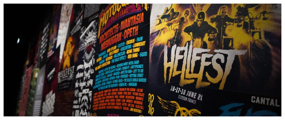 Affiches de festivals de métal © Radidja Cieslak