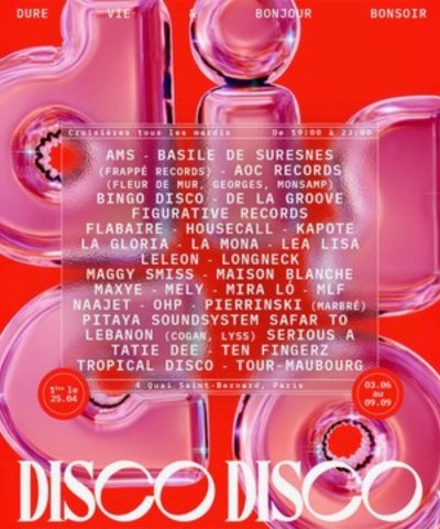 Illustration pour Disco Disco, croisières parisiennes tout l&rsquo;été