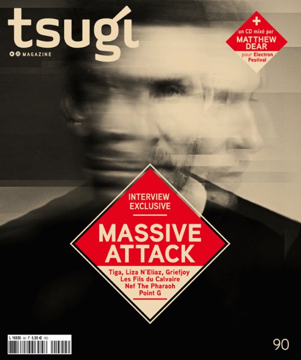 Illustration pour Massive Attack en couverture du Tsugi n°90, en kiosque le 9 mars
