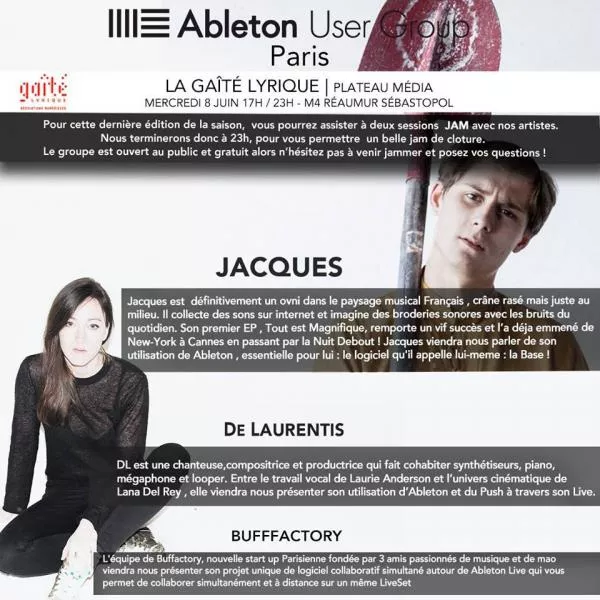 Illustration pour Une master class à la Gaîté Lyrique dédiée à l&rsquo;utilisation d&rsquo;Ableton