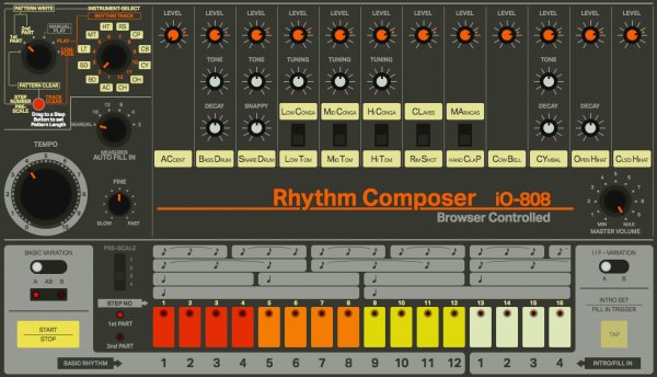 Illustration pour La plus réelle des répliques de la TR-808 dans votre navigateur