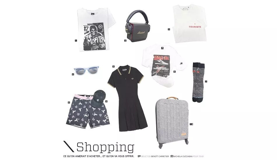 Illustration pour Concours shopping Tsugi 113&nbsp;: robe Fred Perry, casque Marshall et maillot de bain Billabong à gagner !