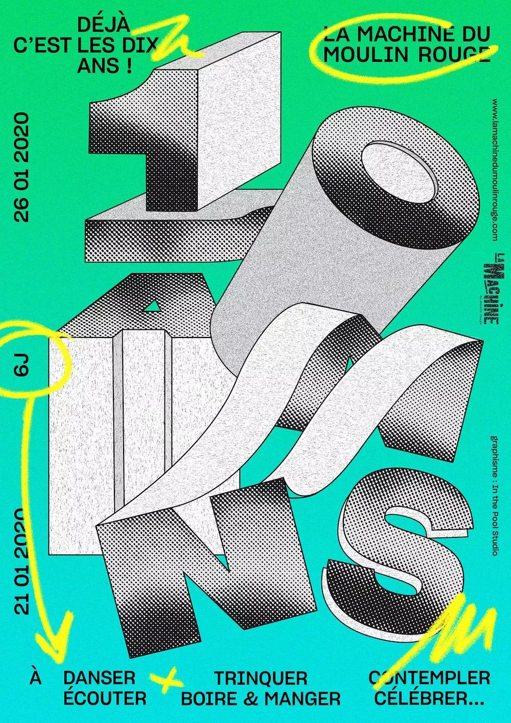 Illustration pour affiche 10ans La Machine