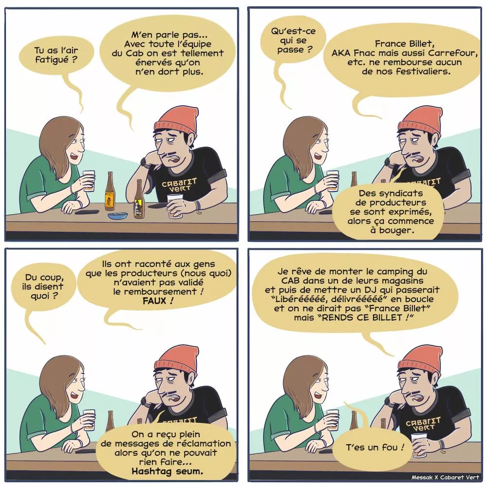 Illustration pour MESSAK x CABARET VERT x TSUGI