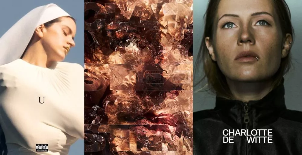 Pochette "LUX" Rosalía © / Pochette "Steep Stims" © Clark / Pochette "Charlotte de Witte" © Charlotte de Witte