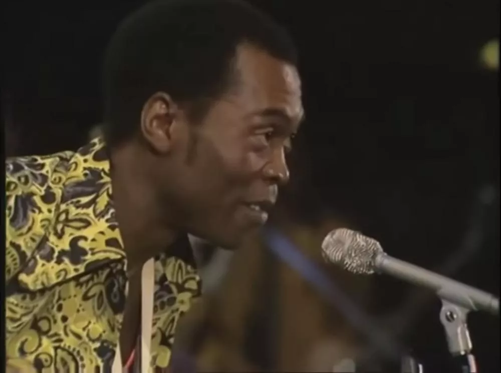 Capture d'écran de Fela Kuti lors d'un concert au Jazz Festival de Berlin © DR