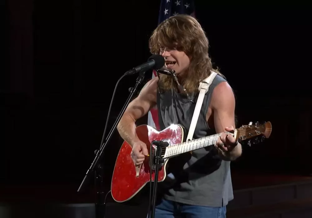 Capture d'écran de Jesse Welles dans le Live Show © DR